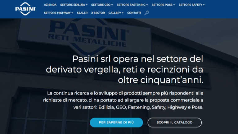 Sito internet Pasini srl