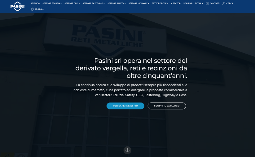 Sito internet Pasini srl Sito internet Pasini srl